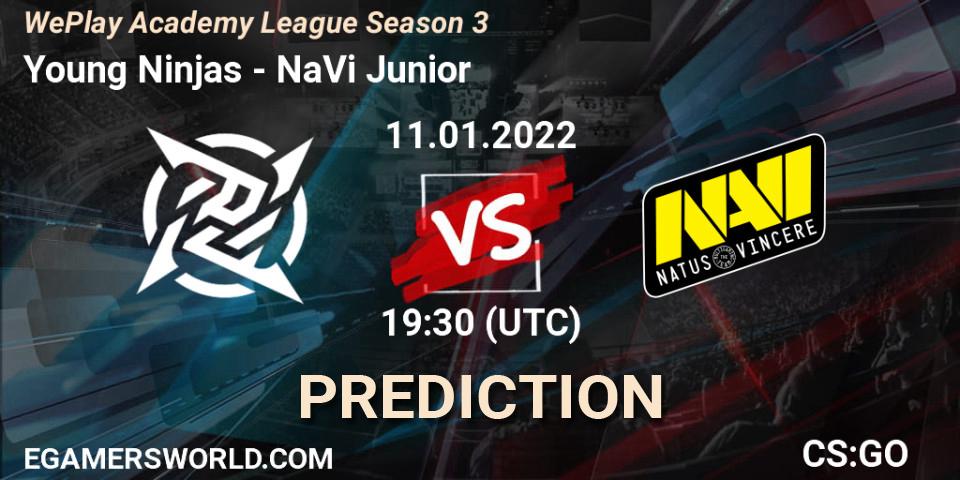 Pronóstico Young Ninjas - NaVi Junior. 11.01.2022 at 20:10, Counter-Strike (CS2), WePlay Academy League Season 3