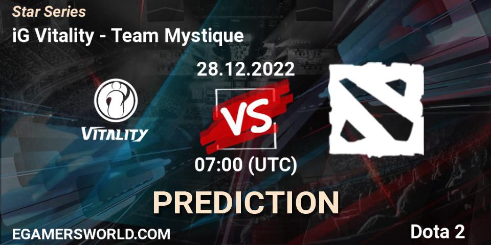 Pronóstico iG Vitality - Team Mystique. 28.12.2022 at 07:03, Dota 2, Star Series