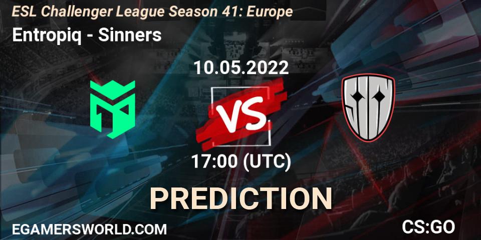 Pronóstico Entropiq - Sinners. 10.05.2022 at 17:00, Counter-Strike (CS2), ESL Challenger League Season 41: Europe