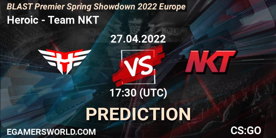 Pronóstico Heroic - Team NKT. 27.04.2022 at 17:45, Counter-Strike (CS2), BLAST Premier Spring Showdown 2022 Europe