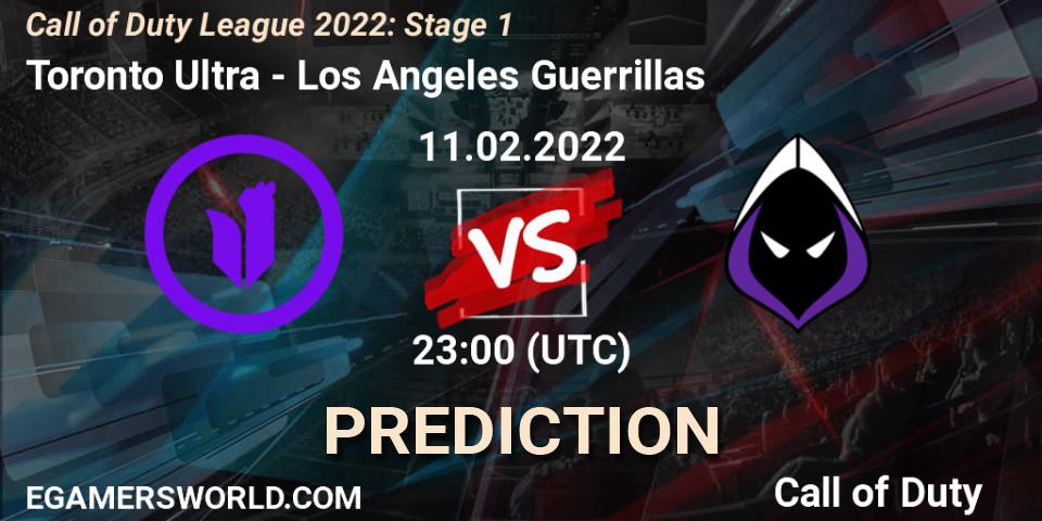 Pronóstico Toronto Ultra - Los Angeles Guerrillas. 11.02.22, Call of Duty, Call of Duty League 2022: Stage 1