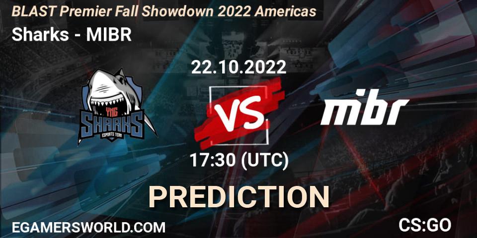 Pronóstico Sharks - MIBR. 22.10.2022 at 17:20, Counter-Strike (CS2), BLAST Premier Fall Showdown 2022 Americas