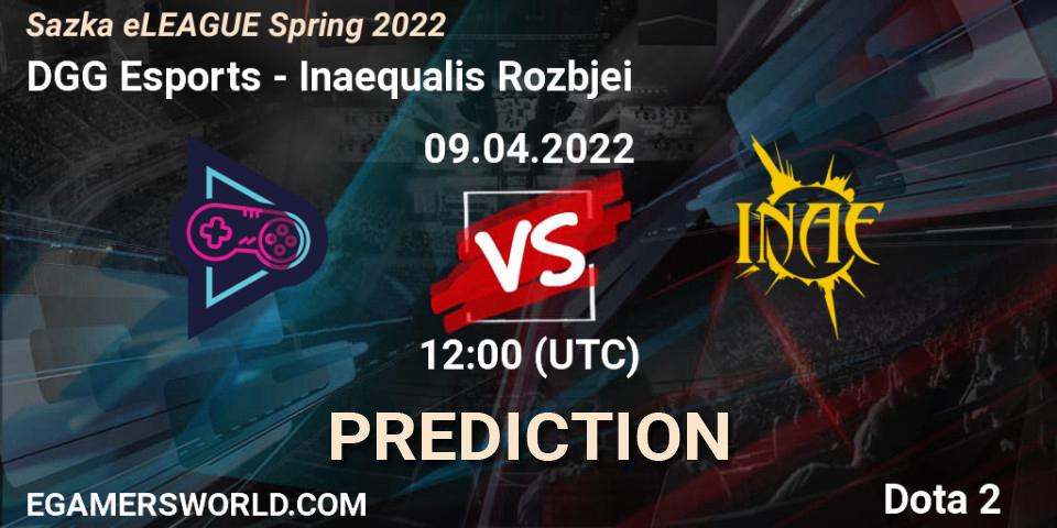 Pronóstico DGG Esports - Inaequalis Rozbíječi. 09.04.2022 at 12:30, Dota 2, Sazka eLEAGUE Spring 2022