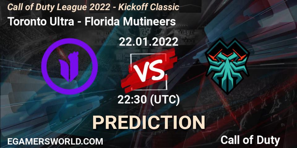 Pronóstico Toronto Ultra - Florida Mutineers. 22.01.22, Call of Duty, Call of Duty League 2022 - Kickoff Classic