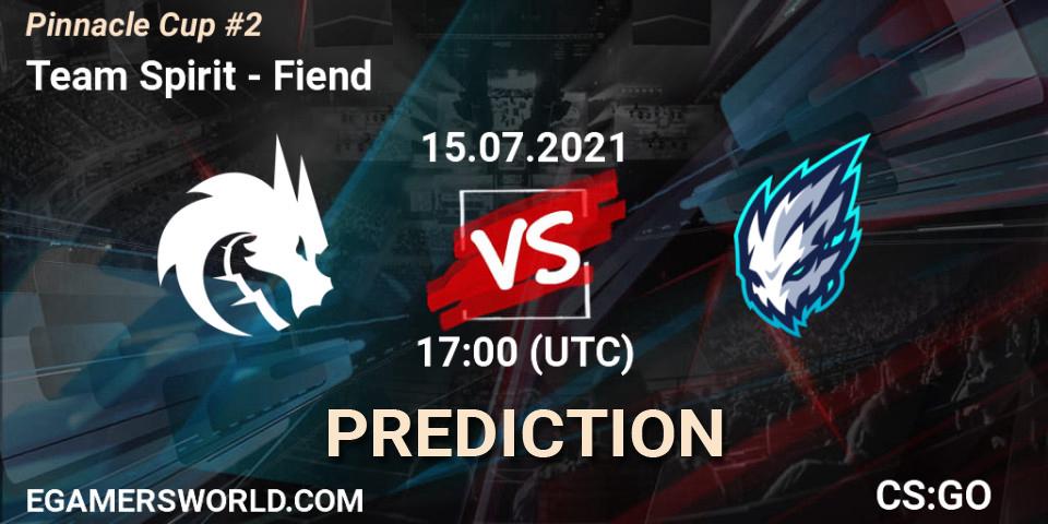 Pronóstico Team Spirit - Fiend. 15.07.2021 at 17:00, Counter-Strike (CS2), Pinnacle Cup #2