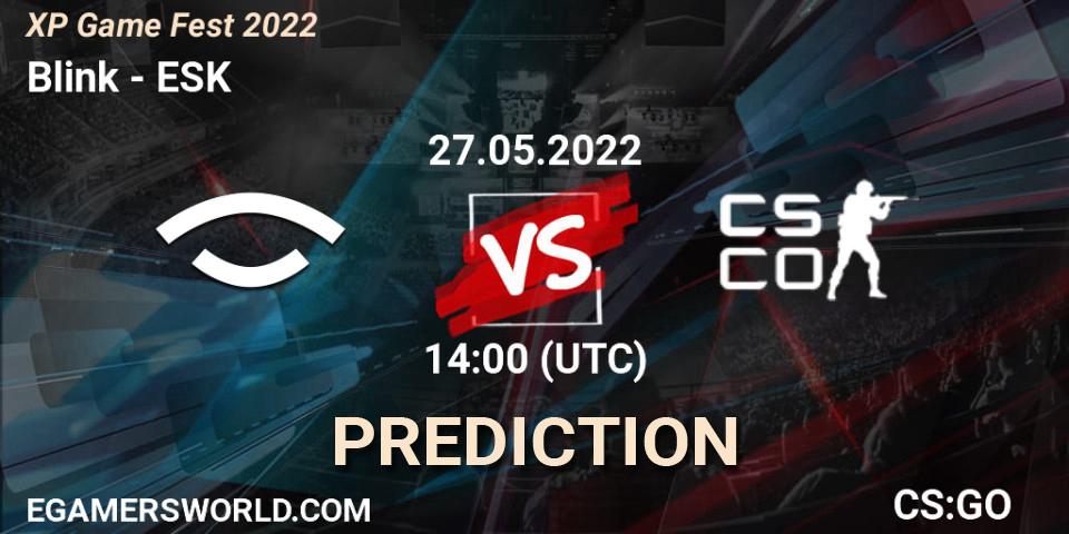 Pronóstico Blink - eSportsKosova. 27.05.2022 at 14:45, Counter-Strike (CS2), XP Game Fest 2022