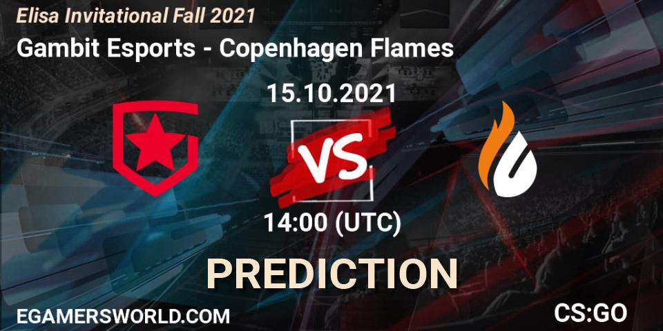 Pronóstico Gambit Esports - Copenhagen Flames. 15.10.2021 at 14:00, Counter-Strike (CS2), Elisa Invitational Fall 2021