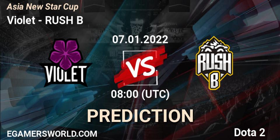 Pronóstico Violet - Phoenix Gaming. 07.01.2022 at 11:00, Dota 2, Asia New Star Cup