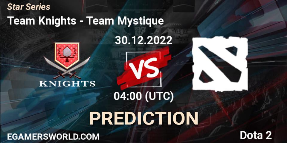 Pronóstico Team Knights - Team Mystique. 30.12.2022 at 04:13, Dota 2, Star Series