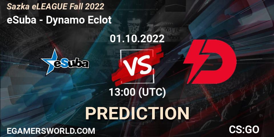 Pronóstico eSuba - Dynamo Eclot. 01.10.2022 at 12:05, Counter-Strike (CS2), Sazka eLEAGUE Fall 2022