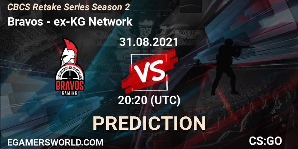 Pronóstico Bravos - ex-KG Network. 31.08.2021 at 20:10, Counter-Strike (CS2), CBCS Retake Series Season 2