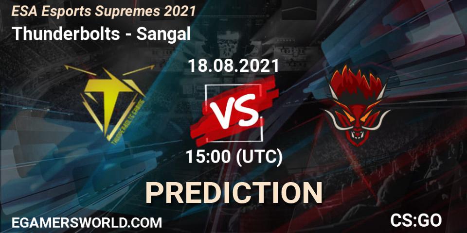 Pronóstico Thunderbolts - Sangal. 18.08.2021 at 15:10, Counter-Strike (CS2), ESA Esports Supremes 2021