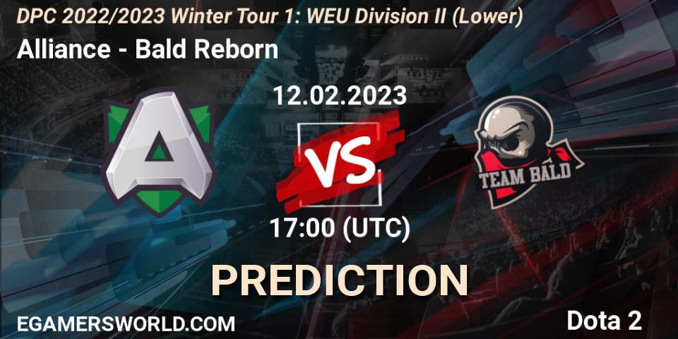 Pronóstico Alliance - Bald Reborn. 12.02.23, Dota 2, DPC 2022/2023 Winter Tour 1: WEU Division II (Lower)
