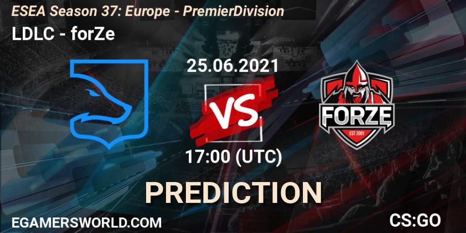 Pronóstico LDLC - forZe. 25.06.21, CS2 (CS:GO), ESEA Season 37: Europe - Premier Division