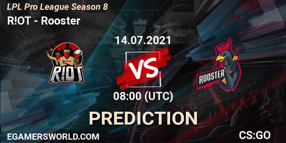 Pronóstico R!OT - Rooster. 14.07.21, CS2 (CS:GO), LPL Pro League 2021 Season 2