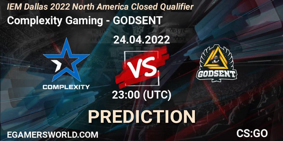 Pronóstico Complexity Gaming - GODSENT. 24.04.2022 at 23:00, Counter-Strike (CS2), IEM Dallas 2022 North America Closed Qualifier