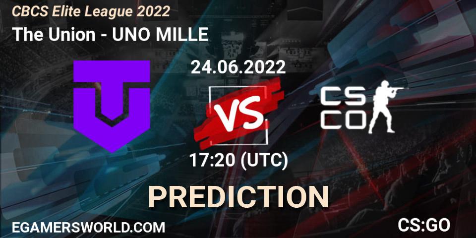 Pronóstico The Union - UNO MILLE. 24.06.22, CS2 (CS:GO), CBCS Elite League 2022