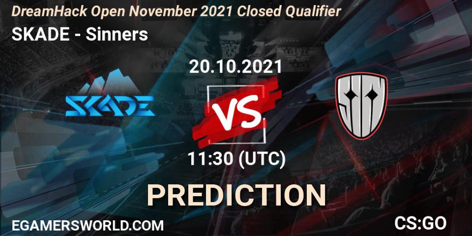 Pronóstico SKADE - Sinners. 20.10.2021 at 11:30, Counter-Strike (CS2), DreamHack Open November 2021 Closed Qualifier