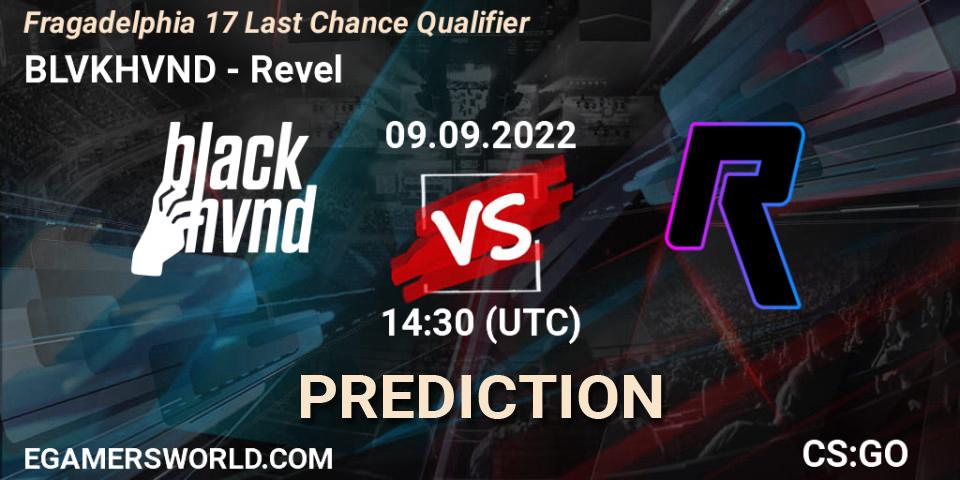 Pronóstico BLVKHVND - Revel. 09.09.2022 at 14:30, Counter-Strike (CS2), Fragadelphia 17 Last Chance Qualifier