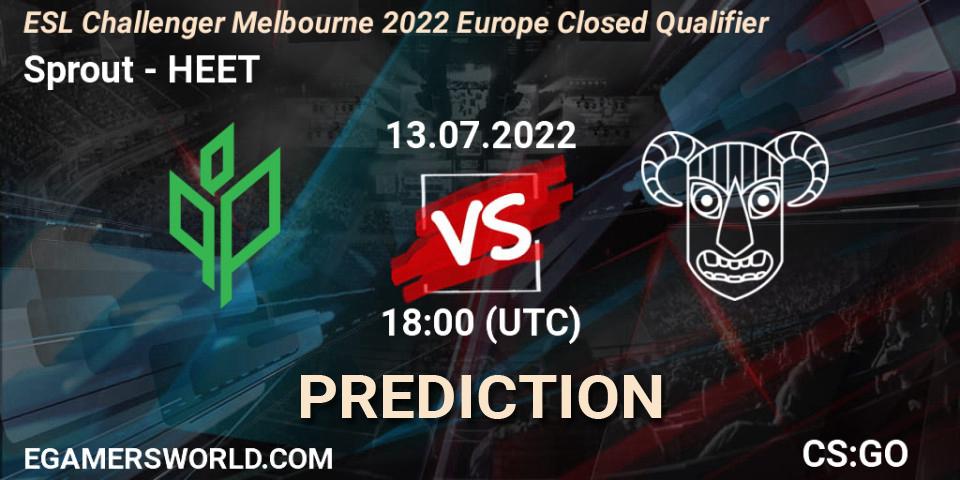 Pronóstico Sprout - HEET. 13.07.2022 at 18:00, Counter-Strike (CS2), ESL Challenger Melbourne 2022 Europe Closed Qualifier