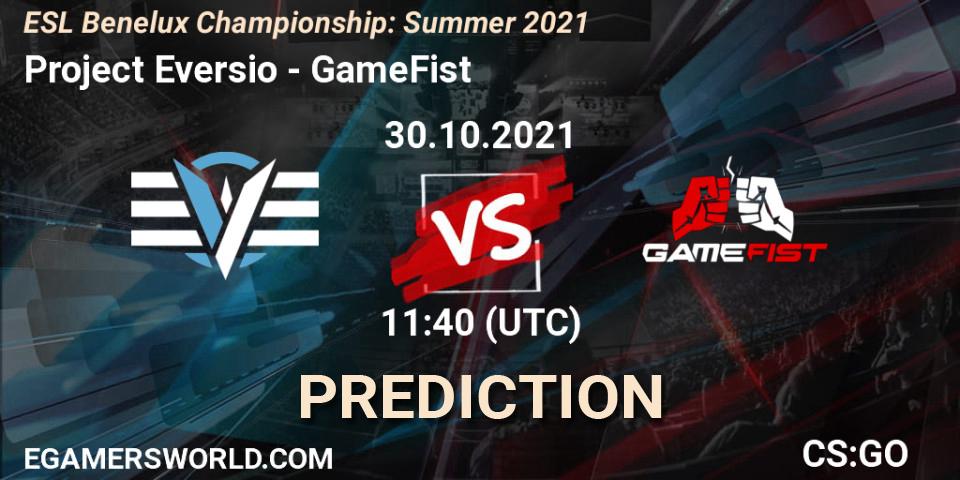 Pronóstico Project Eversio - GameFist. 30.10.2021 at 11:40, Counter-Strike (CS2), ESL Benelux Championship: Summer 2021