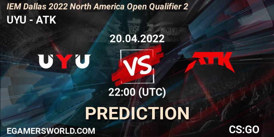 Pronóstico UYU - ATK. 20.04.2022 at 22:00, Counter-Strike (CS2), IEM Dallas 2022 North America Open Qualifier 2