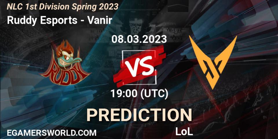 Pronóstico Ruddy Esports - Vanir. 14.02.2023 at 19:00, LoL, NLC 1st Division Spring 2023