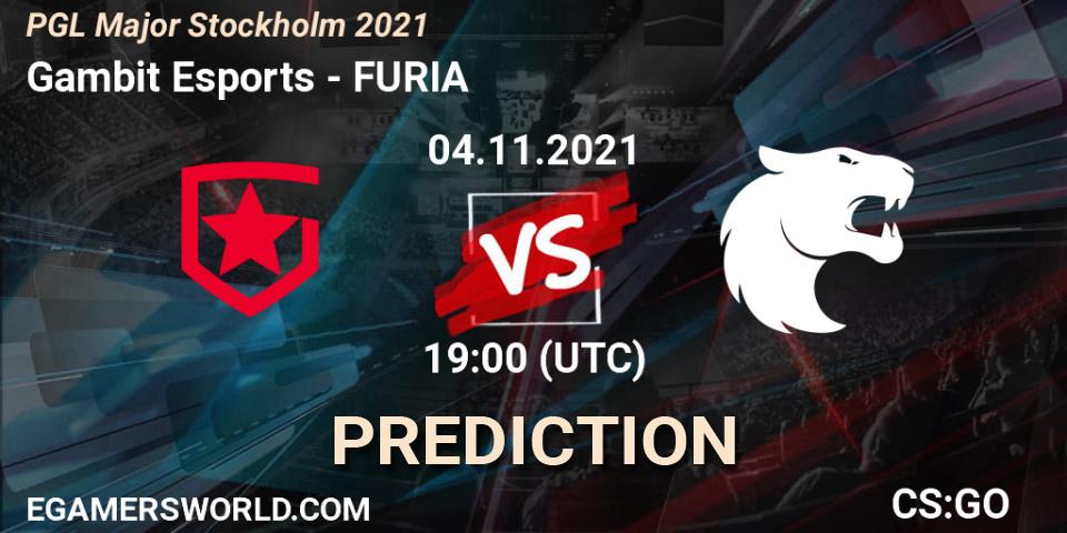 Pronóstico Gambit Esports - FURIA. 05.11.2021 at 15:30, Counter-Strike (CS2), PGL Major Stockholm 2021