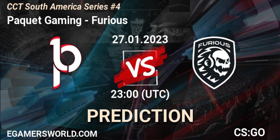 Pronóstico Paquetá Gaming - Furious. 28.01.23, CS2 (CS:GO), CCT South America Series #4