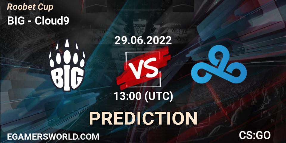 Pronóstico BIG - Cloud9. 29.06.2022 at 13:00, Counter-Strike (CS2), Roobet Cup