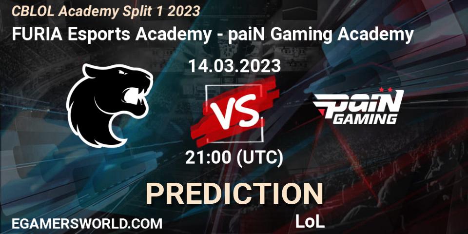 Pronóstico FURIA Esports Academy - paiN Gaming Academy. 14.03.2023 at 21:00, LoL, CBLOL Academy Split 1 2023