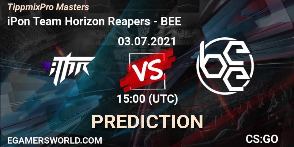 Pronóstico iPon Team Horizon Reapers - BEE. 03.07.2021 at 15:00, Counter-Strike (CS2), TippmixPro Masters