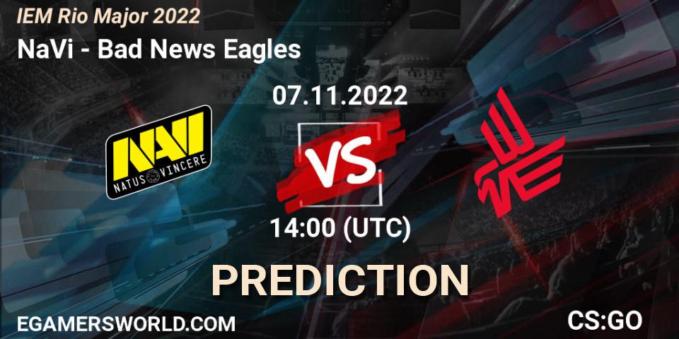 Pronóstico NaVi - Bad News Eagles. 07.11.2022 at 14:00, Counter-Strike (CS2), IEM Rio Major 2022