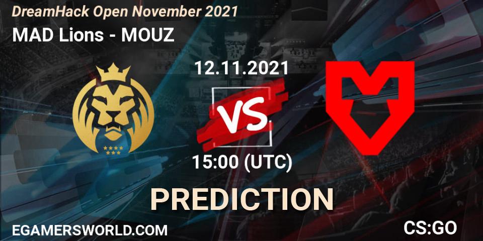 Pronóstico MAD Lions - MOUZ. 12.11.2021 at 15:00, Counter-Strike (CS2), DreamHack Open November 2021