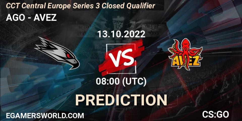 Pronóstico AGO - AVEZ. 13.10.2022 at 08:00, Counter-Strike (CS2), CCT Central Europe Series 3 Closed Qualifier