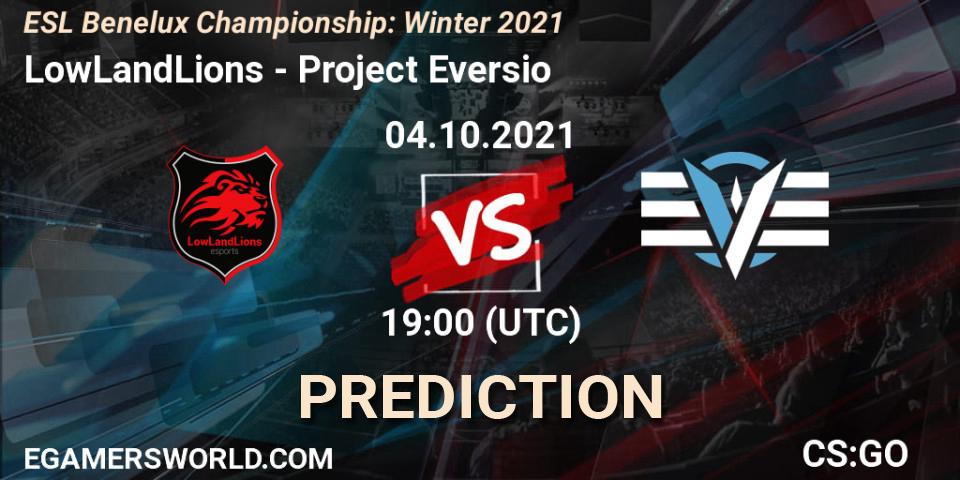 Pronóstico LowLandLions - Project Eversio. 04.10.2021 at 19:00, Counter-Strike (CS2), ESL Benelux Championship: Winter 2021