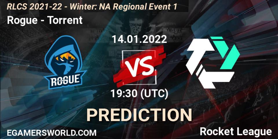 Pronóstico Rogue - Torrent. 14.01.2022 at 19:30, Rocket League, RLCS 2021-22 - Winter: NA Regional Event 1