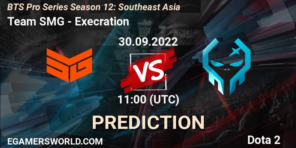 Pronóstico Team SMG - Execration. 30.09.22, Dota 2, BTS Pro Series Season 12: Southeast Asia