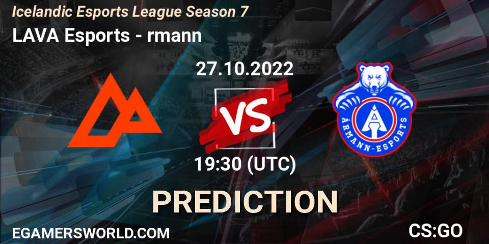Pronóstico LAVA Esports - Ármann. 27.10.2022 at 19:30, Counter-Strike (CS2), Icelandic Esports League Season 7