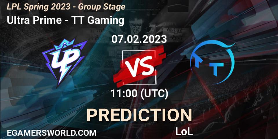 Pronóstico Ultra Prime - TT Gaming. 07.02.23, LoL, LPL Spring 2023 - Group Stage