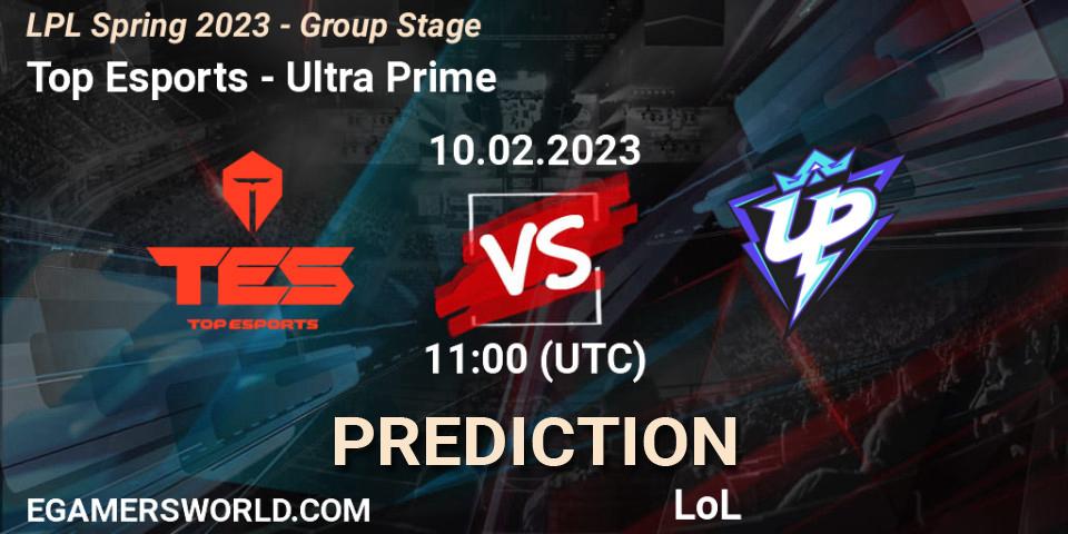 Pronóstico Top Esports - Ultra Prime. 10.02.23, LoL, LPL Spring 2023 - Group Stage
