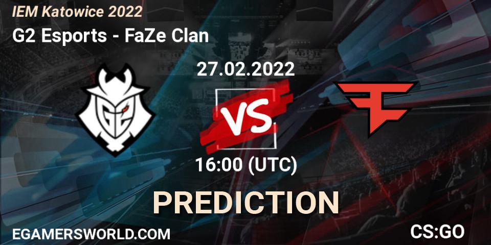 Pronóstico G2 Esports - FaZe Clan. 27.02.2022 at 16:00, Counter-Strike (CS2), IEM Katowice 2022