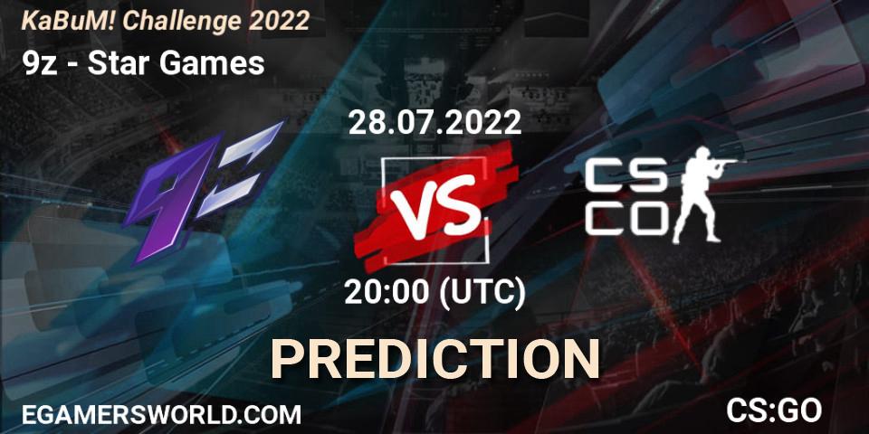 Pronóstico 9z - Star Games. 28.07.2022 at 20:00, Counter-Strike (CS2), KaBuM! Challenge 2022