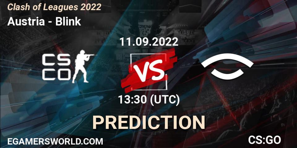 Pronóstico Austria - Blink. 11.09.2022 at 13:30, Counter-Strike (CS2), Clash of Leagues 2022