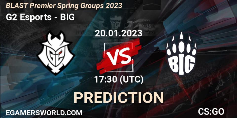Pronóstico G2 Esports - BIG. 20.01.23, CS2 (CS:GO), BLAST Premier Spring Groups 2023