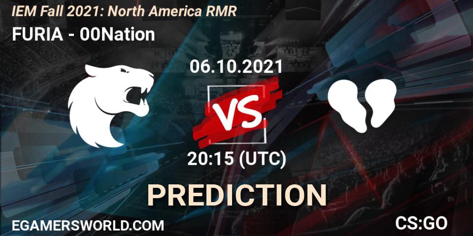 Pronóstico FURIA - 00Nation. 06.10.2021 at 20:30, Counter-Strike (CS2), IEM Fall 2021: North America RMR