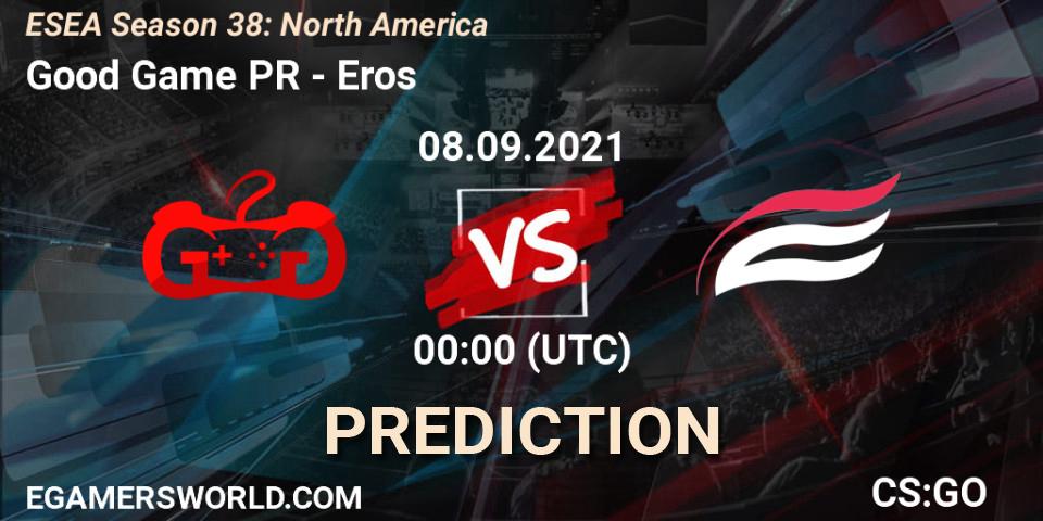 Pronóstico Good Game PR - Eros. 08.09.2021 at 00:00, Counter-Strike (CS2), ESEA Season 38: North America 