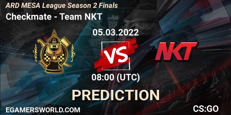 Pronóstico Checkmate - Team NKT. 05.03.2022 at 12:40, Counter-Strike (CS2), ARD MESA League Season 2 Finals