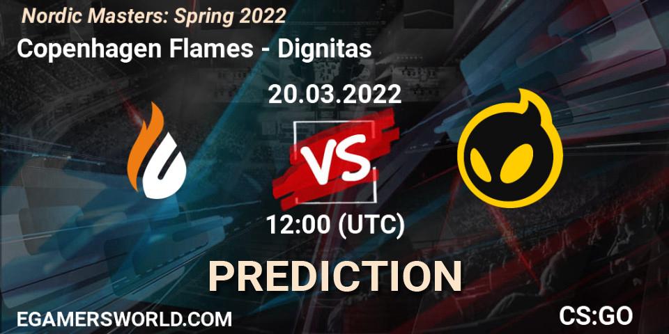 Pronóstico Copenhagen Flames - Dignitas. 20.03.22, CS2 (CS:GO), Nordic Masters: Spring 2022
