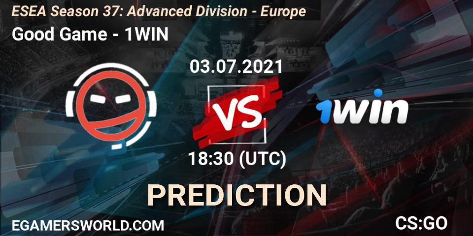 Pronóstico Good Game - 1WIN. 02.07.2021 at 18:00, Counter-Strike (CS2), ESEA Season 37: Advanced Division - Europe